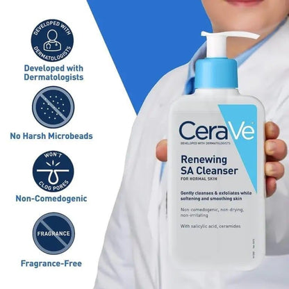 Cerave Hydrating Facial Cleanser - Exfoliating, Removes Dirt, Oil & Makeup