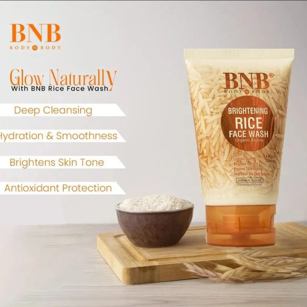 3in 1  Bnb-rice Extract Brightening Skincare Kit | Face Wash, Scrub & Mask